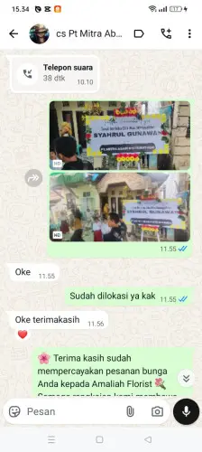 Testimonial Papan Bunga pluit