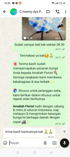 Testimonial Standing Flower pluit